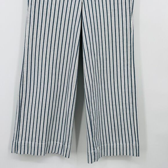 Madewell Emmett Wide-Leg Crop Pants in Stripe: Button-Front Edition, Size 25 - Picture 7 of 11